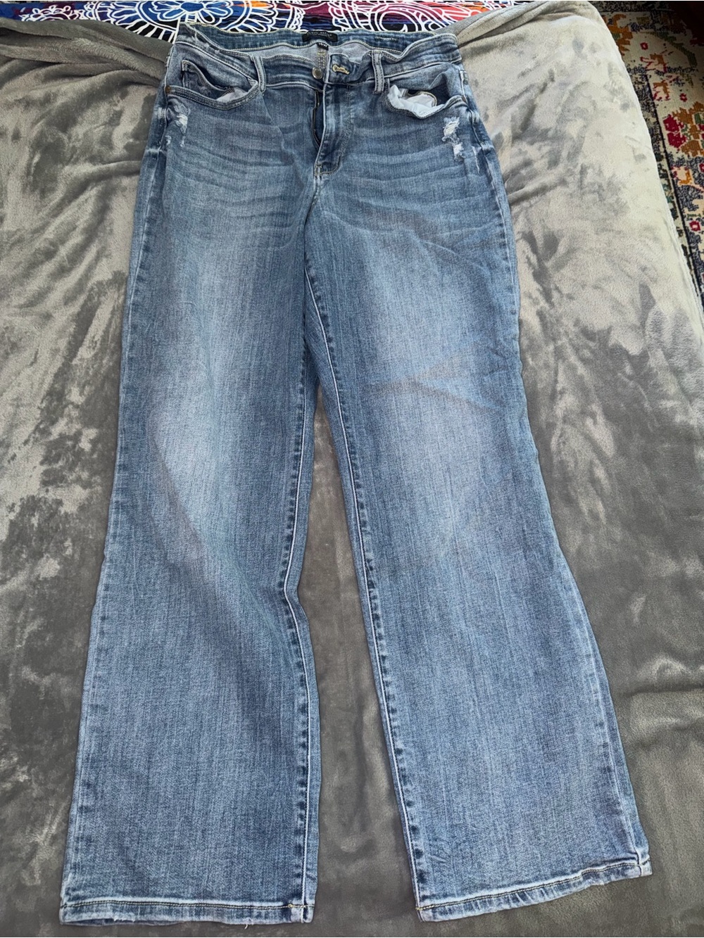 Judy Blue Straight Fit Wide Leg Jeans
